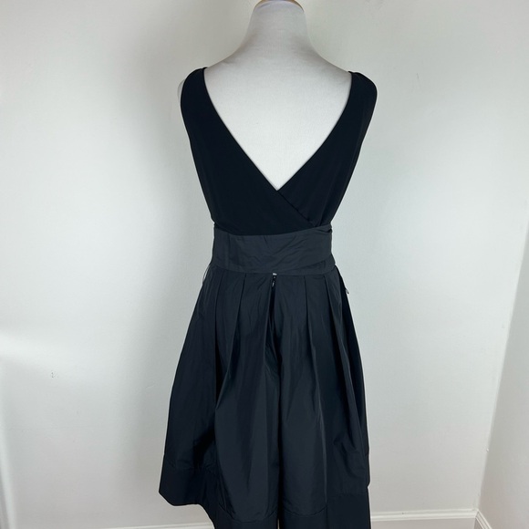 Lauren Ralph Lauren Mixed Media Black Full Skirt Taffeta Dress Size 6 - Picture 5 of 7